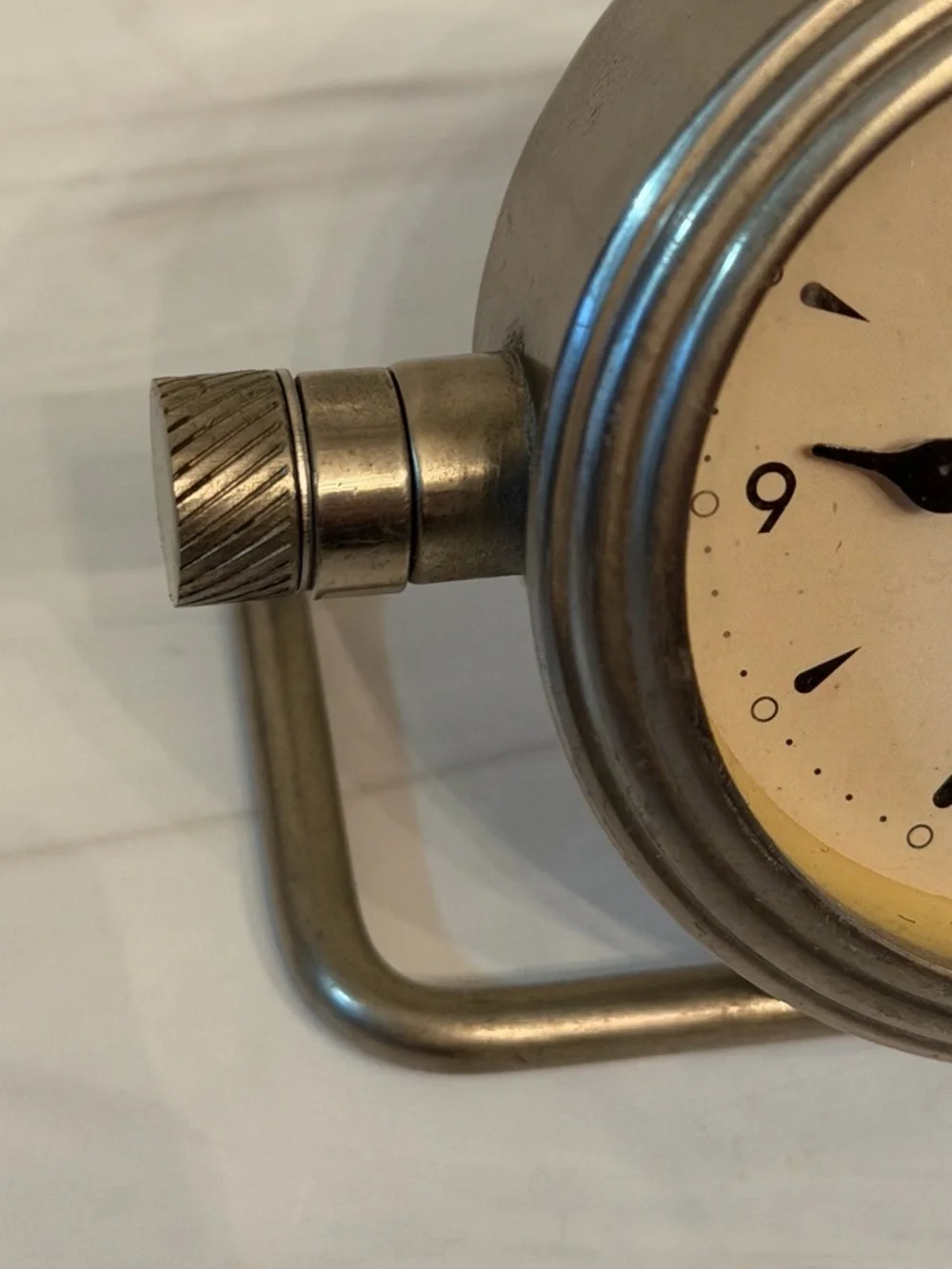 Heavy silver antique Hay’s Galleria London desk/table clock